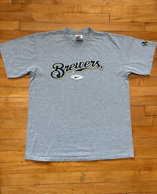 Vintage Nike MLB Milwaukee Brewers Center Swoosh T-Shirt