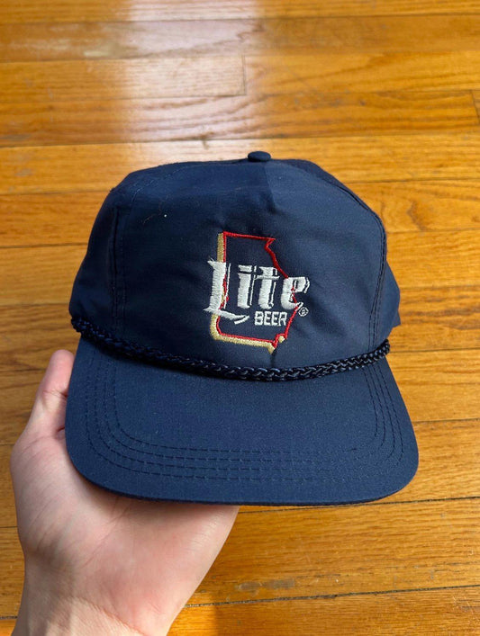 Vintage 90s Miller Lite Beer Milwaukee Wisconsin Hat