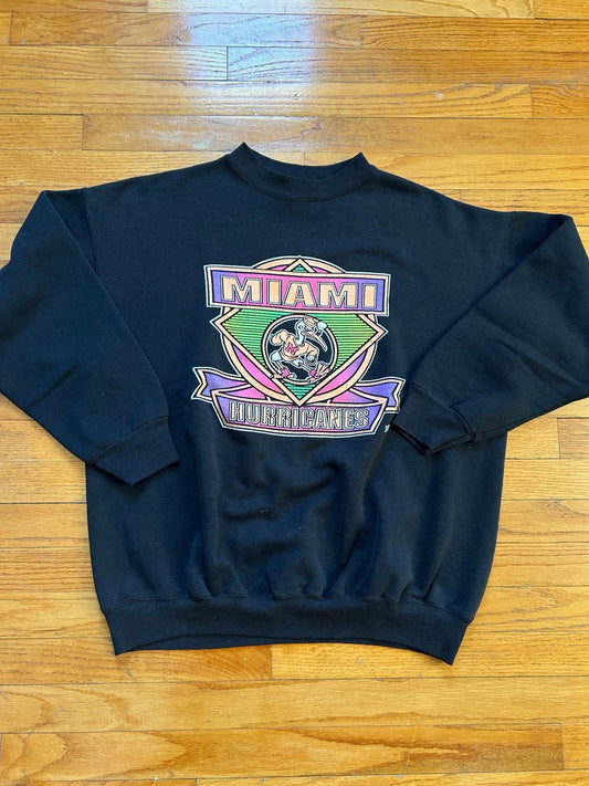 Vintage 90s University of Miami Hurricanes Crewneck