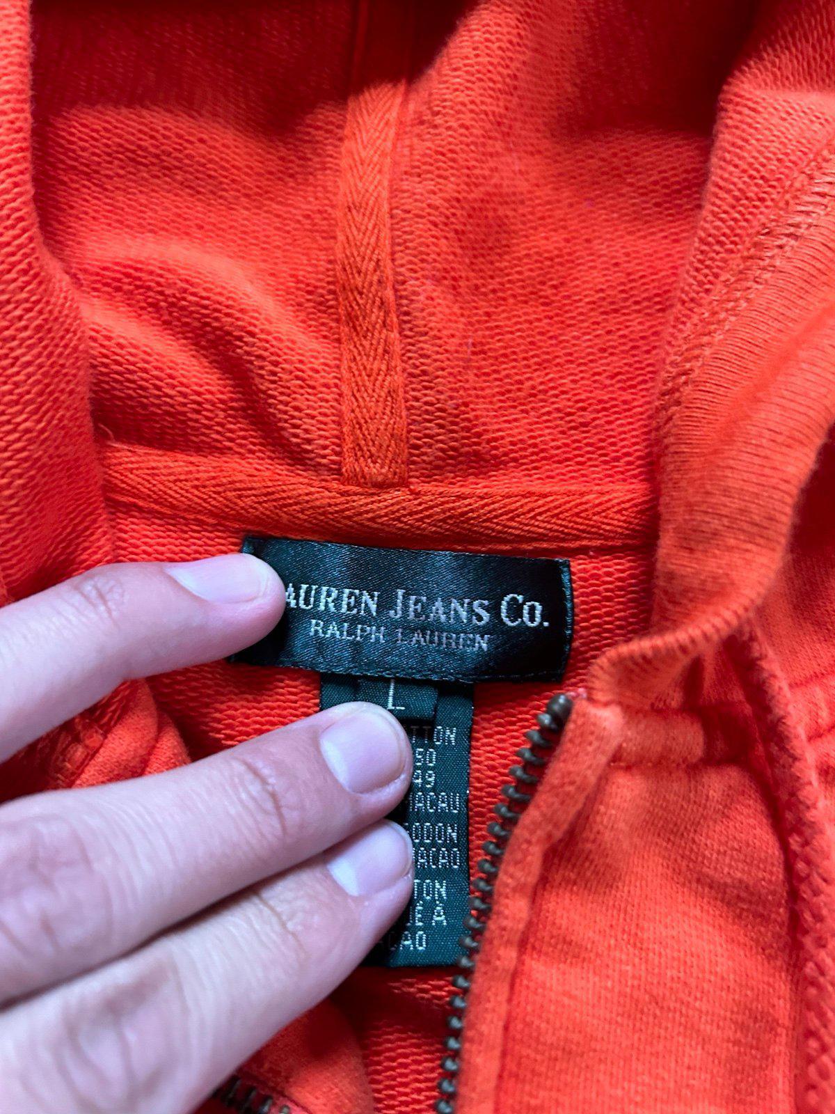 Polo Ralph Lauren Orange Zip Up Hoodie