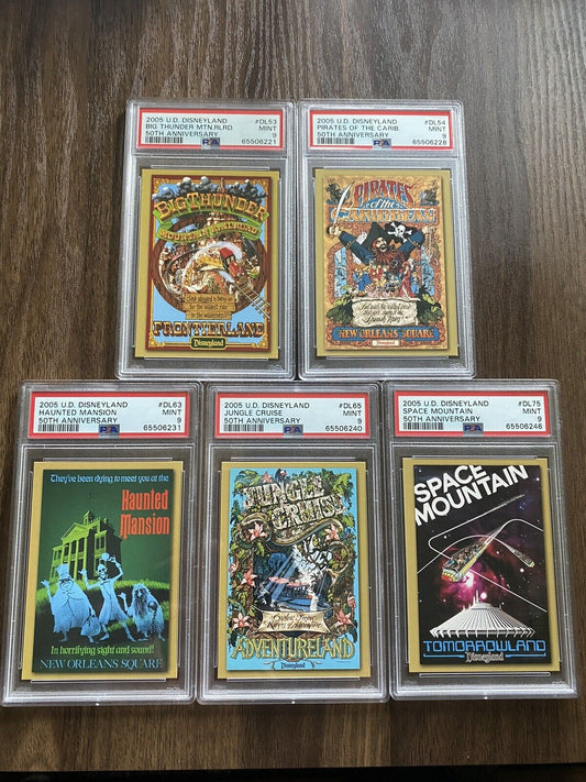 Haunted Mansion, Space Mountain Jungle Disneyland Upper deck 2005 PSA LOT 5