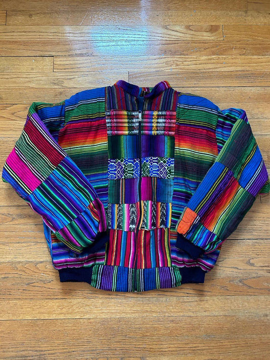 Vintage Mexican Zarape Design Zip up Jacket