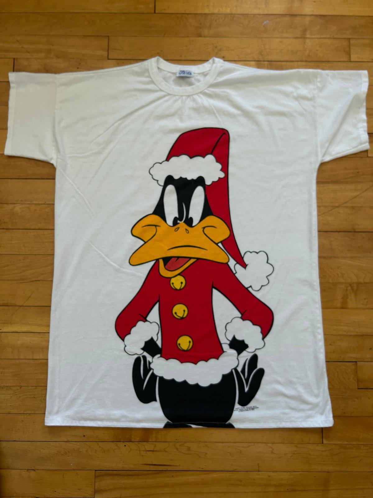 Vintage Looney Tunes Daffy Duck Christmas Santa Sleep Shirt T-Shirt