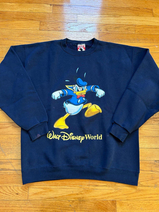 Vintage Mickey Donald Duck Walt Disney World Crewneck