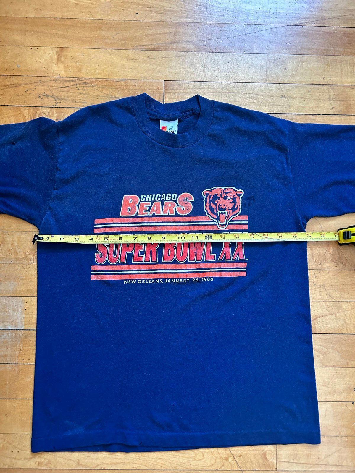 Vintage 1986 NFL Chicago Bears Super Bowl XX Champions T-Shirt