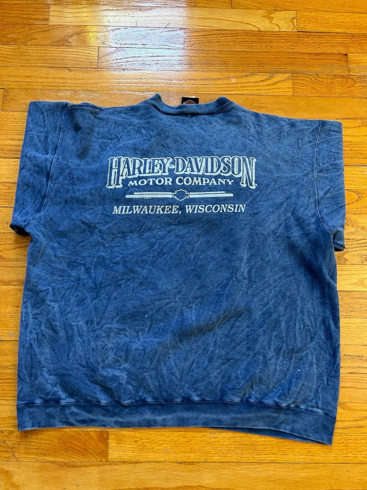 Vintage Harley Davidson Motorcycle Tie Dye Crewneck Sweater