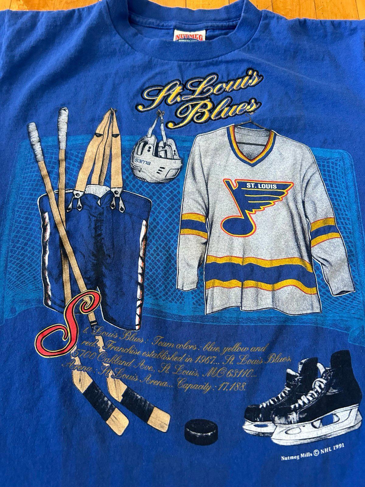 Vintage 90s NHL St. Louis Blues Nutmeg T-Shirt