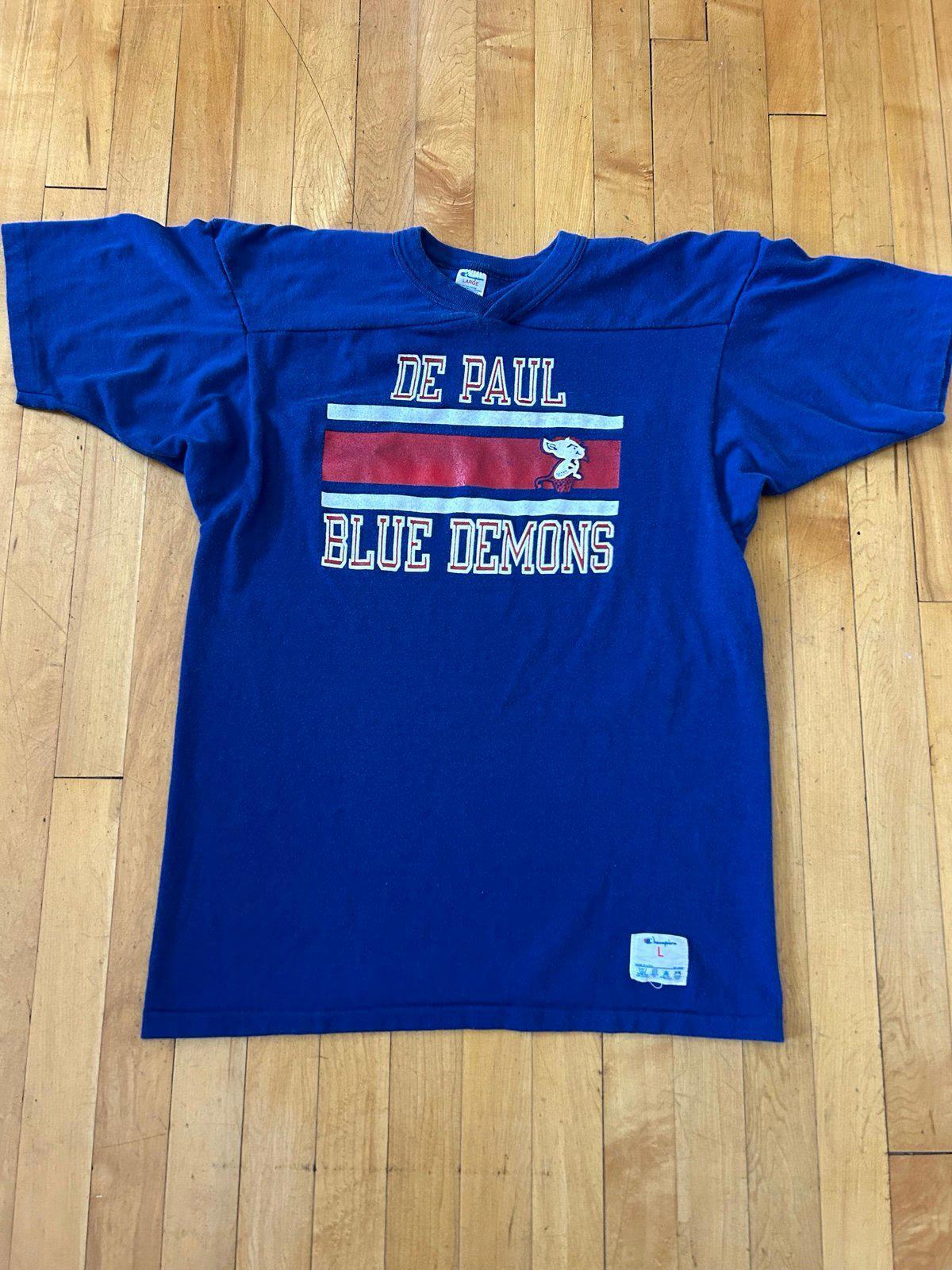 Vintage Champion De Paul Blue Demons Jersey T-Shirt