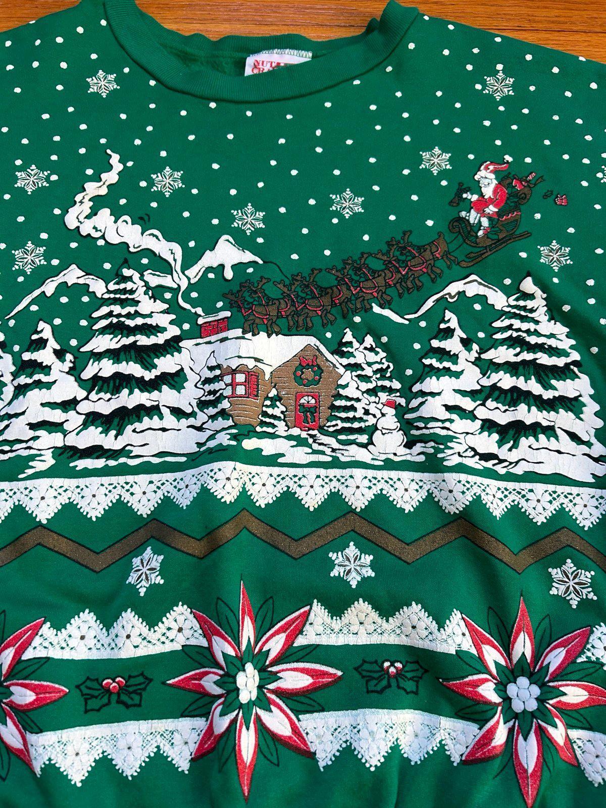 Vintage Christmas Winter Nature AOP Crewneck