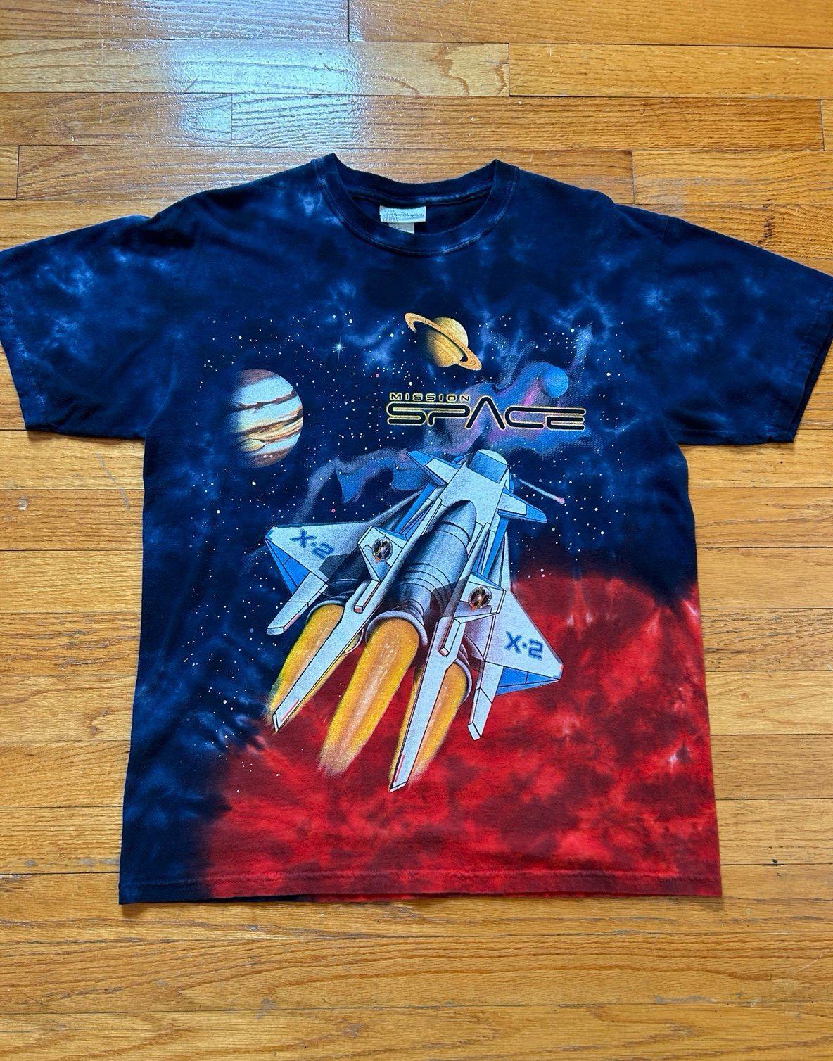 Vintage Walt Disney World Spaceship Earth Epcot  Tie Dye AOP T-Shirt