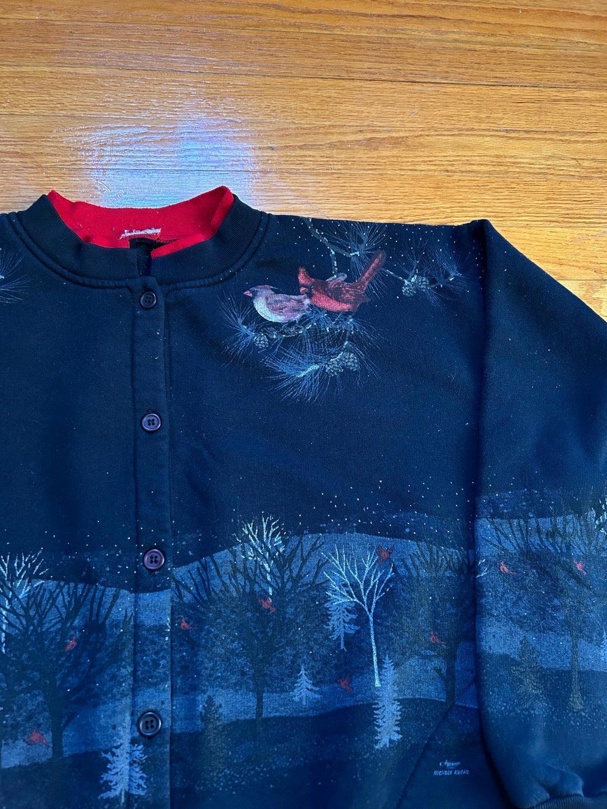 Vintage Christmas Winter Nature AOP Crewneck