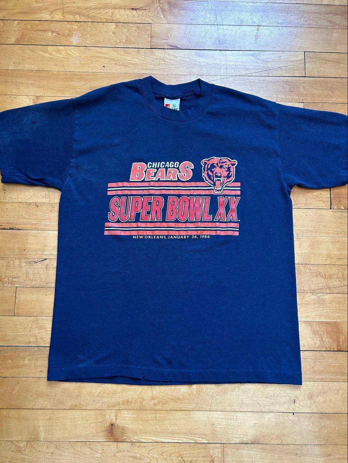 Vintage 1986 NFL Chicago Bears Super Bowl XX Champions T-Shirt