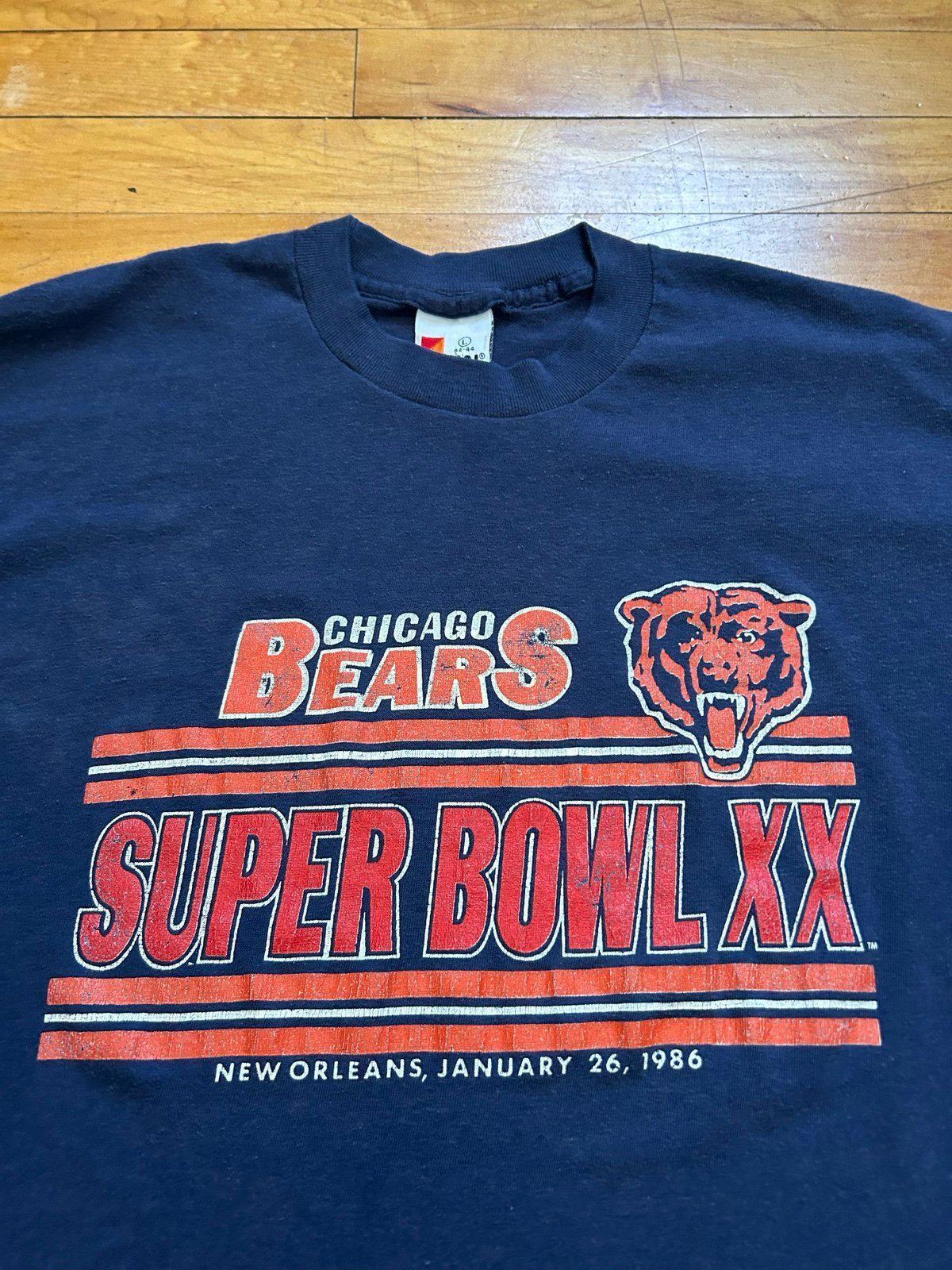 Vintage 1986 NFL Chicago Bears Super Bowl XX Champions T-Shirt