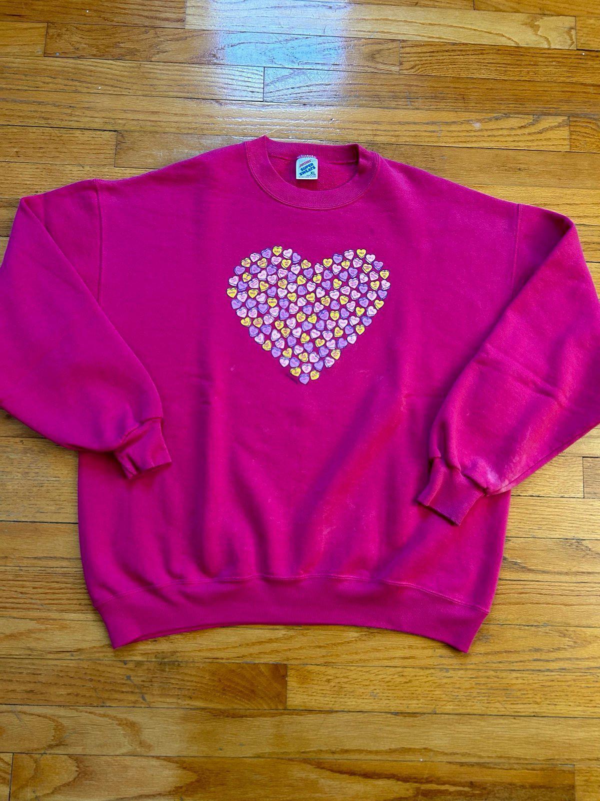 Vintage Valentines Candy Hearts Crewneck