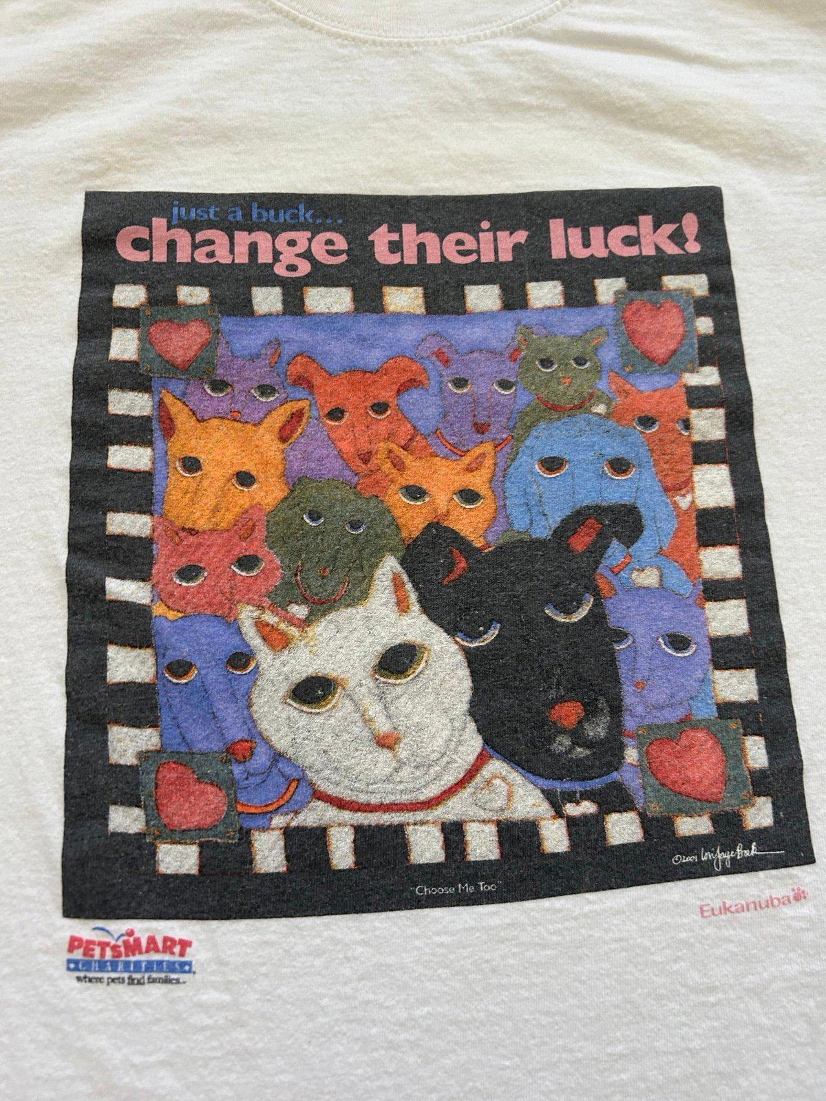 Vintage "Change their luck" PetSmart Cat T-Shirt