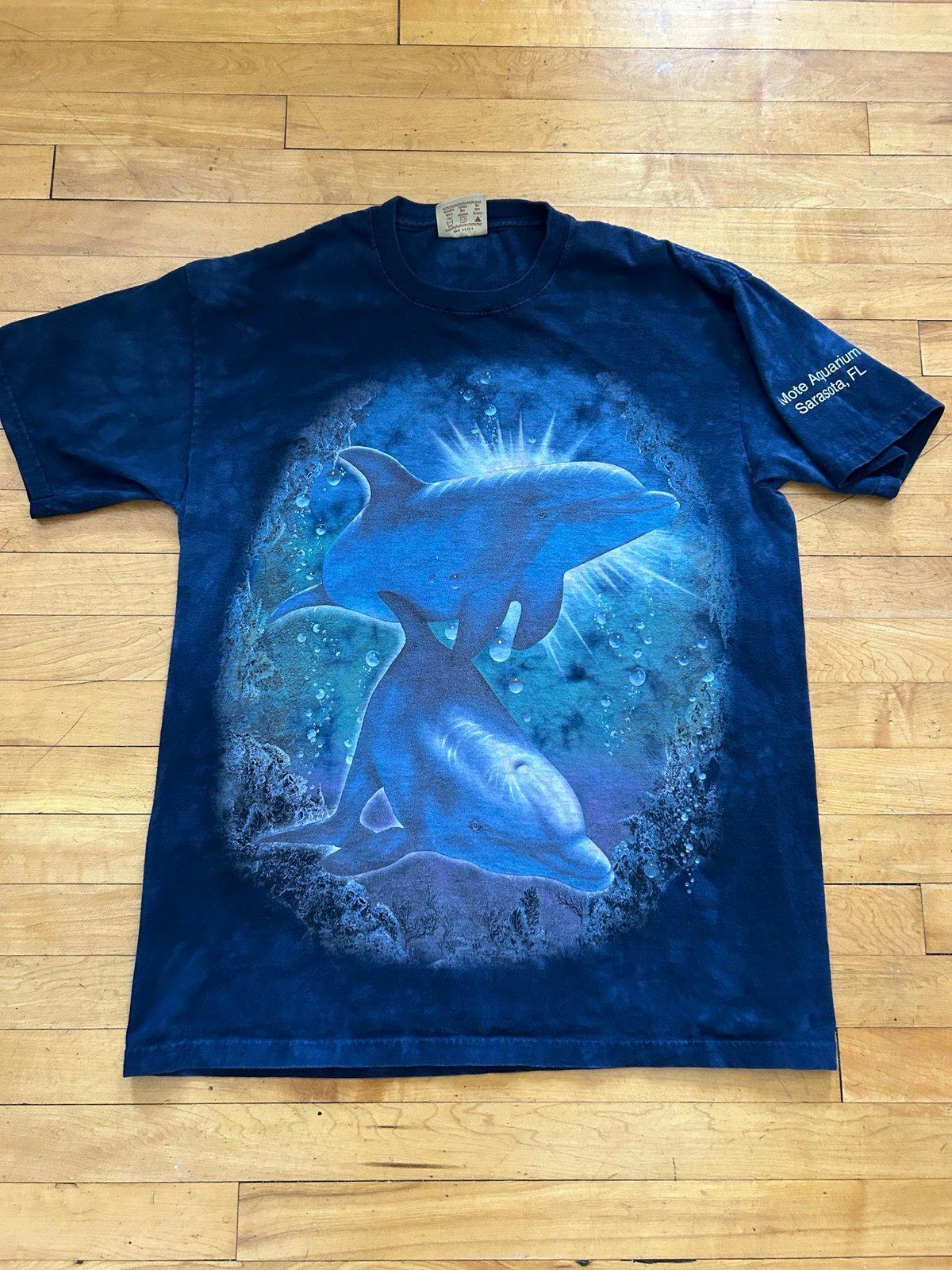 Vintage Tie Dye The Mountains Dolphin Aquarium T-Shirt