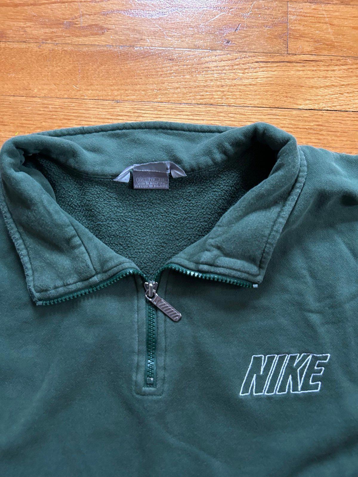 Vintage Nike Green Quarter Zip Sweater