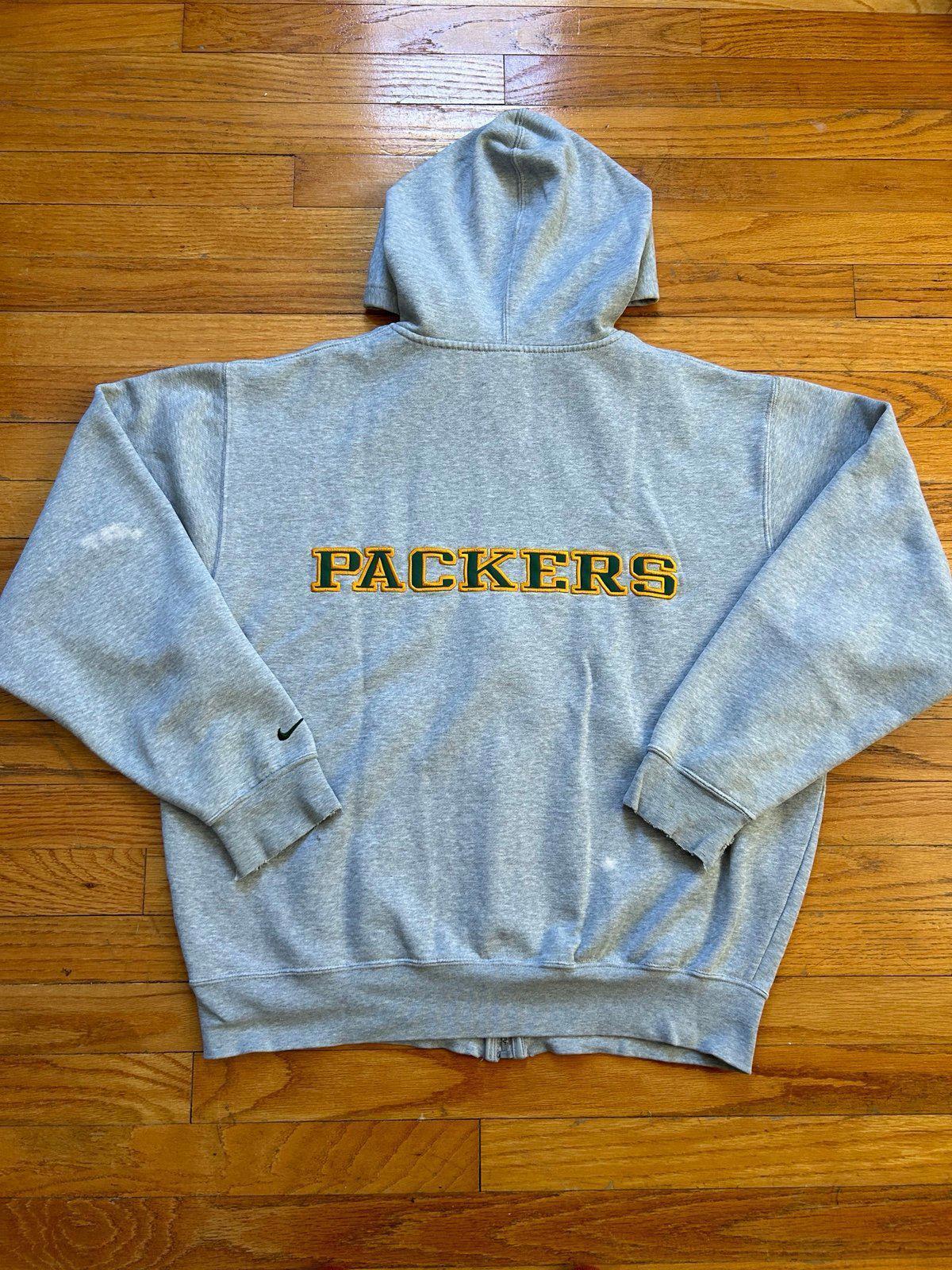 Vintage Nike Green Bay Packers Zip Up Hoodie