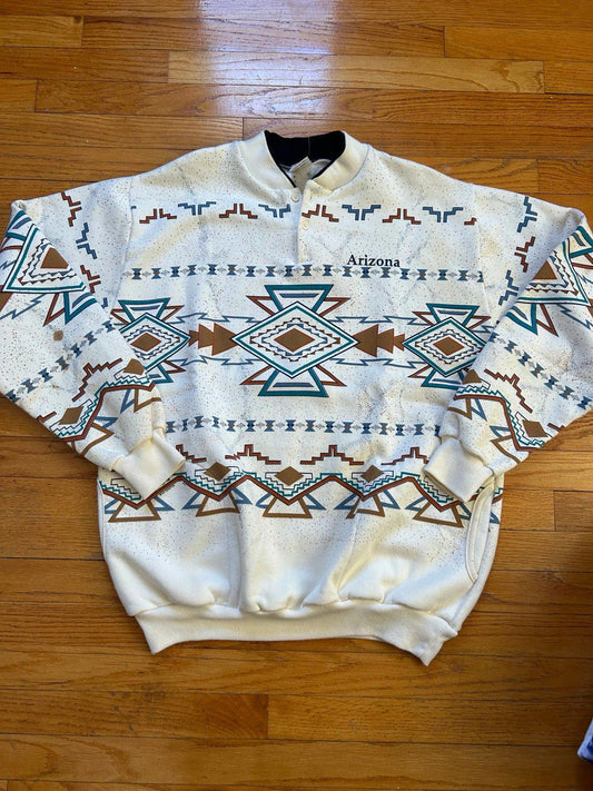 Vintage Arizona Native AOP Crewneck Sweater