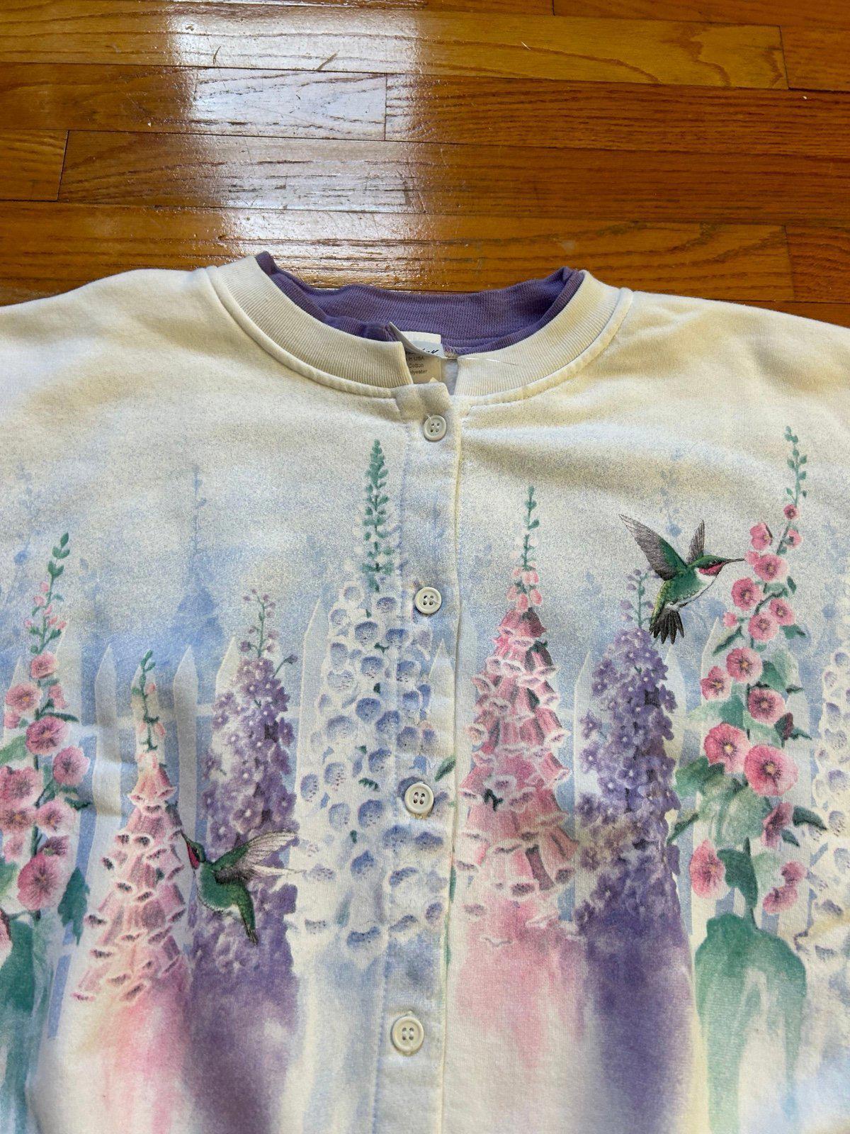 Vintage Nature Birds Flowers AOP Crewneck Sweater