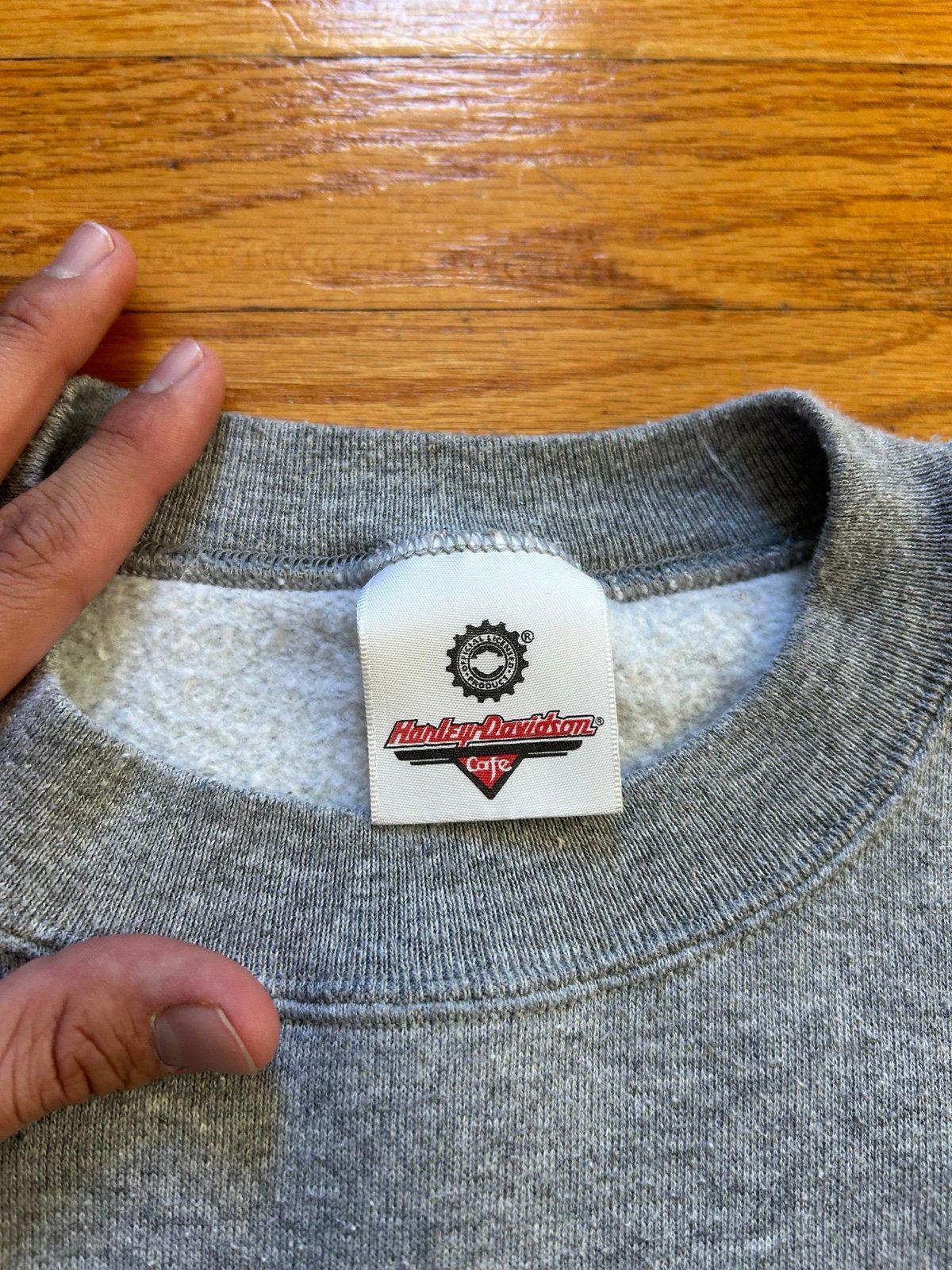 Vintage Harley Davidson Motorcycle Cafe Crewneck Sweater