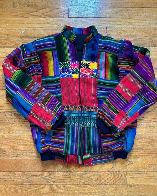 Vintage Mexican Zarape Design Zip up Jacket