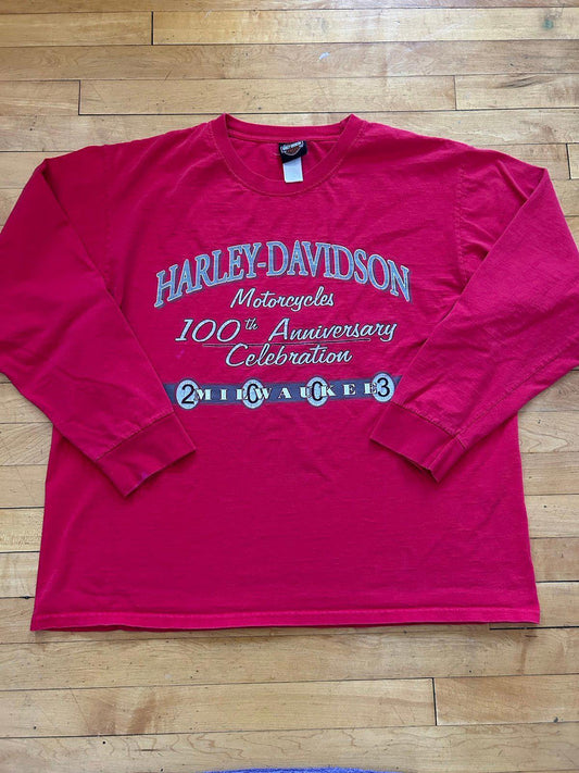 Vintage Harley Davidson Motorcycle Long Sleeve T-Shirt