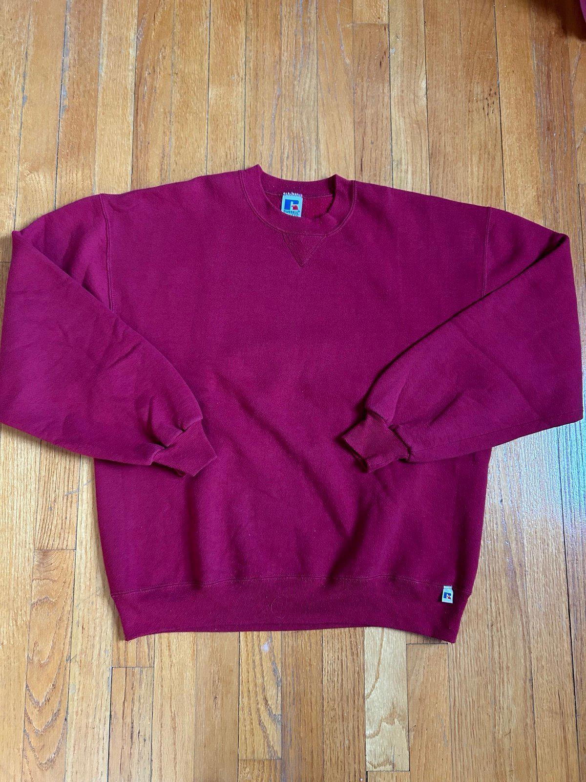 Vintage Red Maroon Russell Athletic Crewneck