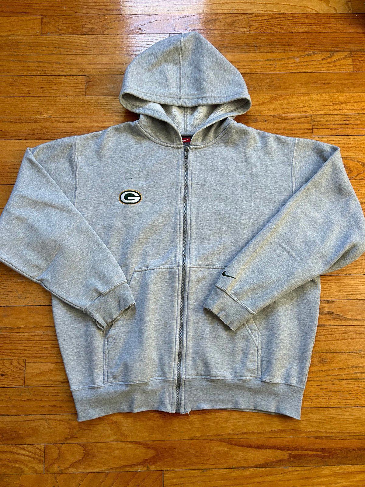 Vintage Nike Green Bay Packers Zip Up Hoodie