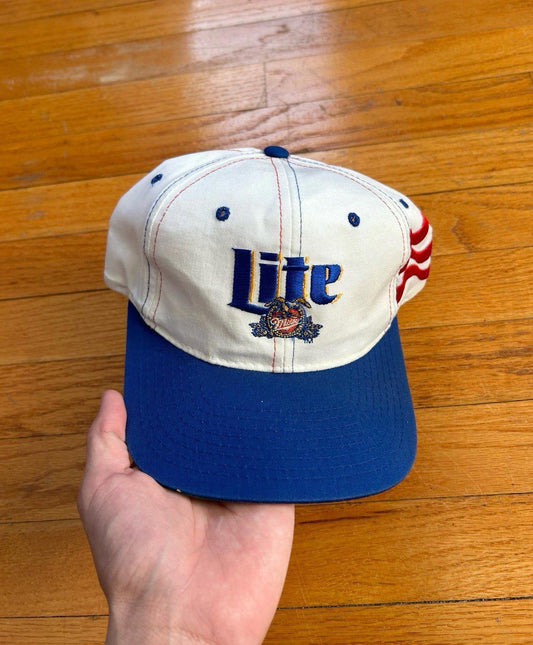 Vintage 90s Miller Lite Beer Milwaukee Wisconsin Hat