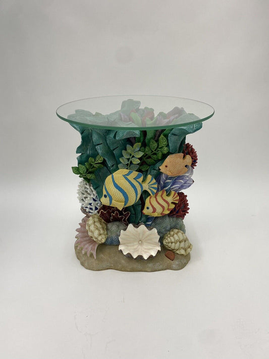 RARE Vintage Great Barrier Reef Sea Life Fish Coffee Table Base With Glass Top