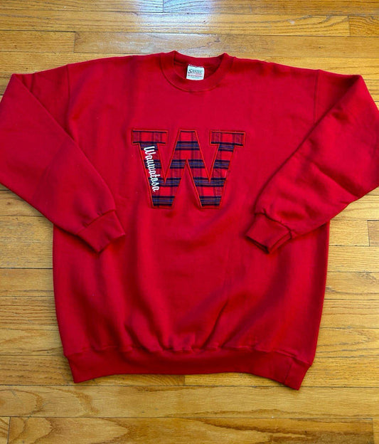 Vintage Wauwatosa Wisconsin Plaid Crewneck