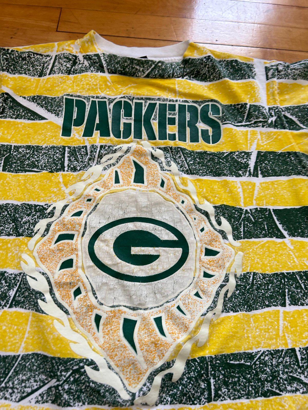 Vintage 90s NFL Green Bay Packer AOP Single Stitch T-Shirt