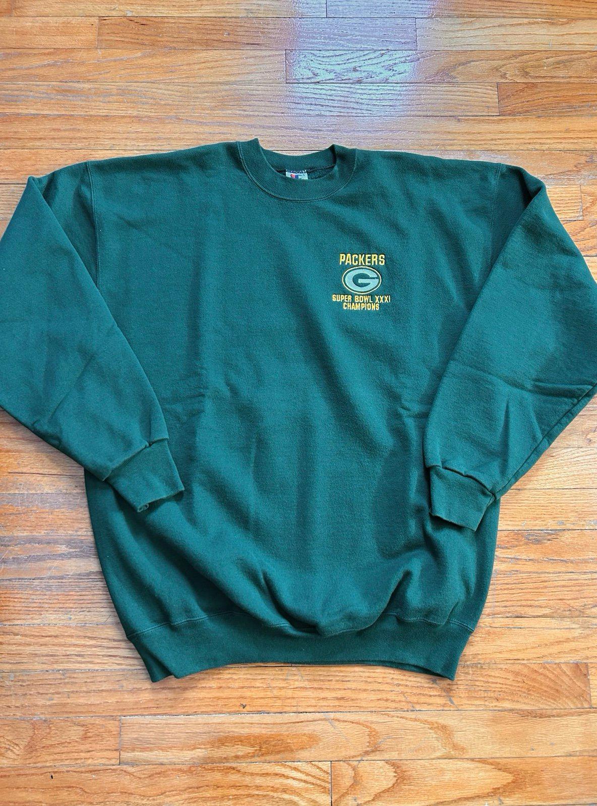 Vintage 90s NFL Green Bay Packer Super Bowl XXXI Champions Crewneck Sweater