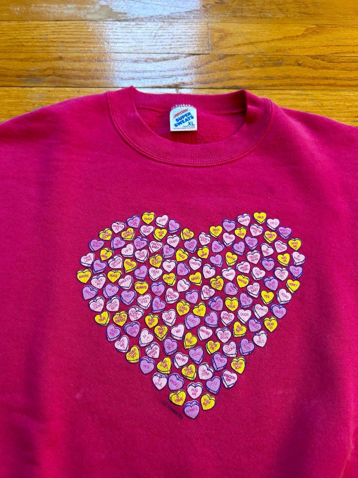 Vintage Valentines Candy Hearts Crewneck