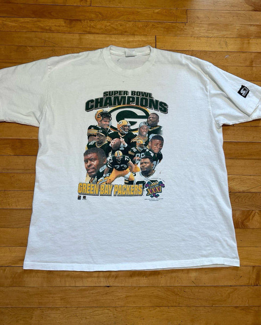 Vintage Green Bay Packers NFL Super Bowl XXXI Champions T-Shirt