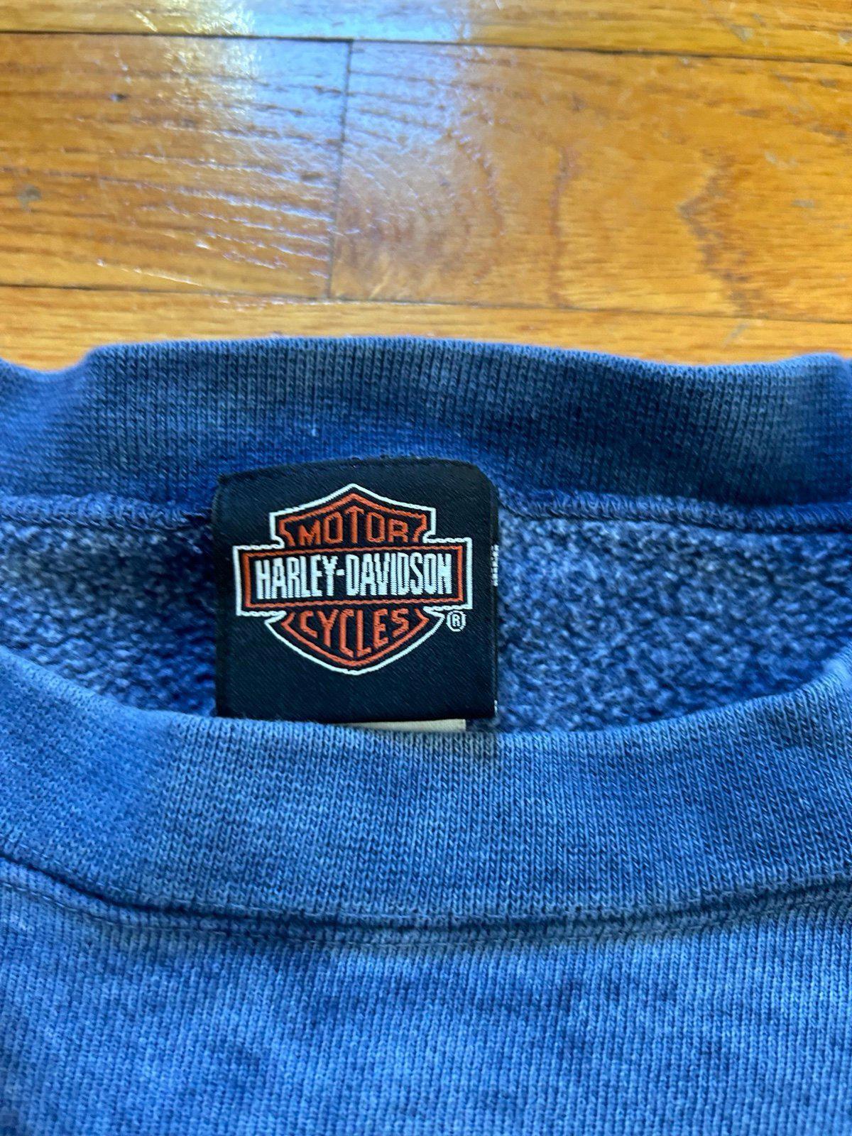 Vintage Harley Davidson Motorcycle Tie Dye Crewneck Sweater