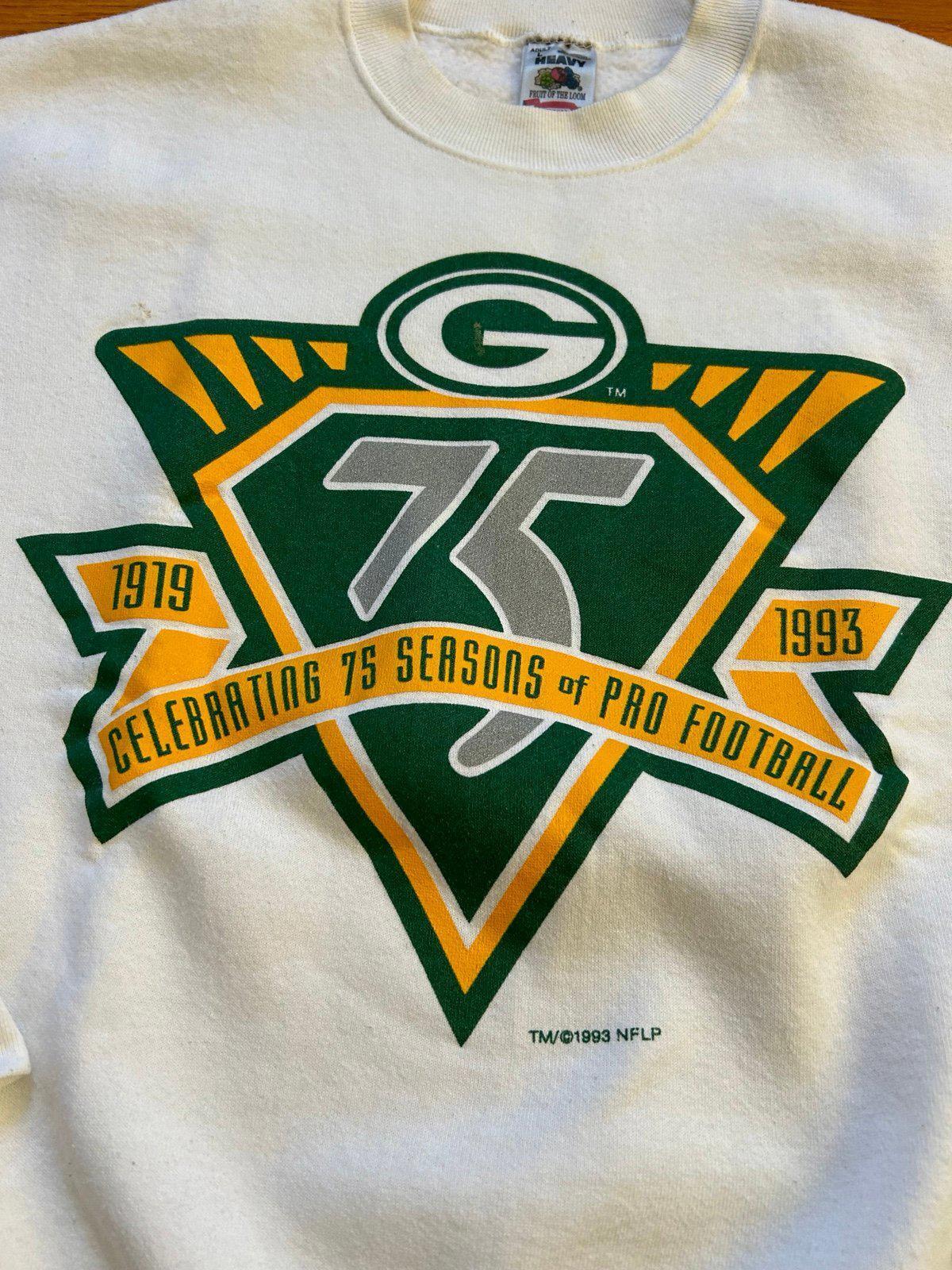 Vintage 90s NFL Green Bay Packers 75th Anniversary Crewneck