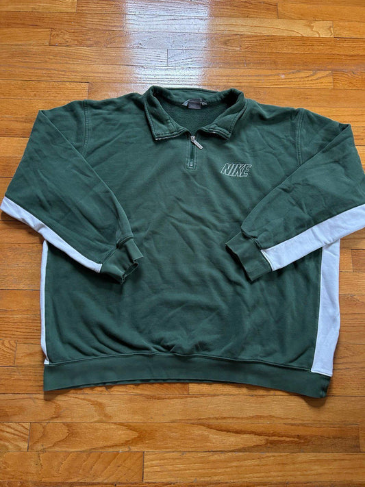 Vintage Nike Green Quarter Zip Sweater