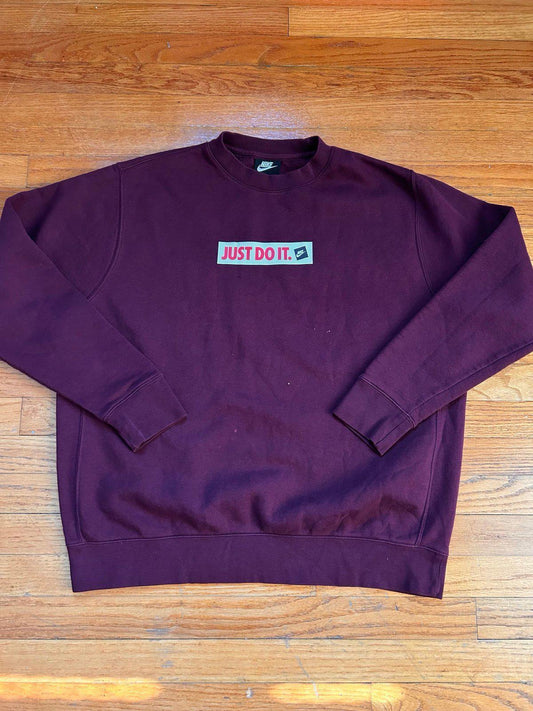 Nike Just Do It Maroon Crewneck