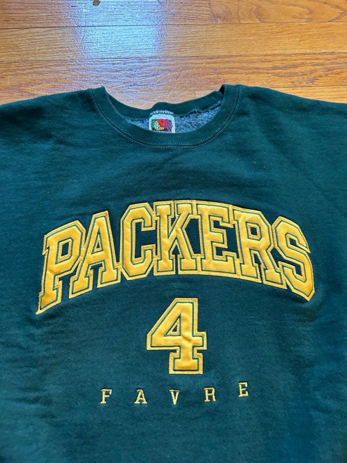 Vintage 90s NFL Green Bay Packer Brett Farve Crewneck Sweater