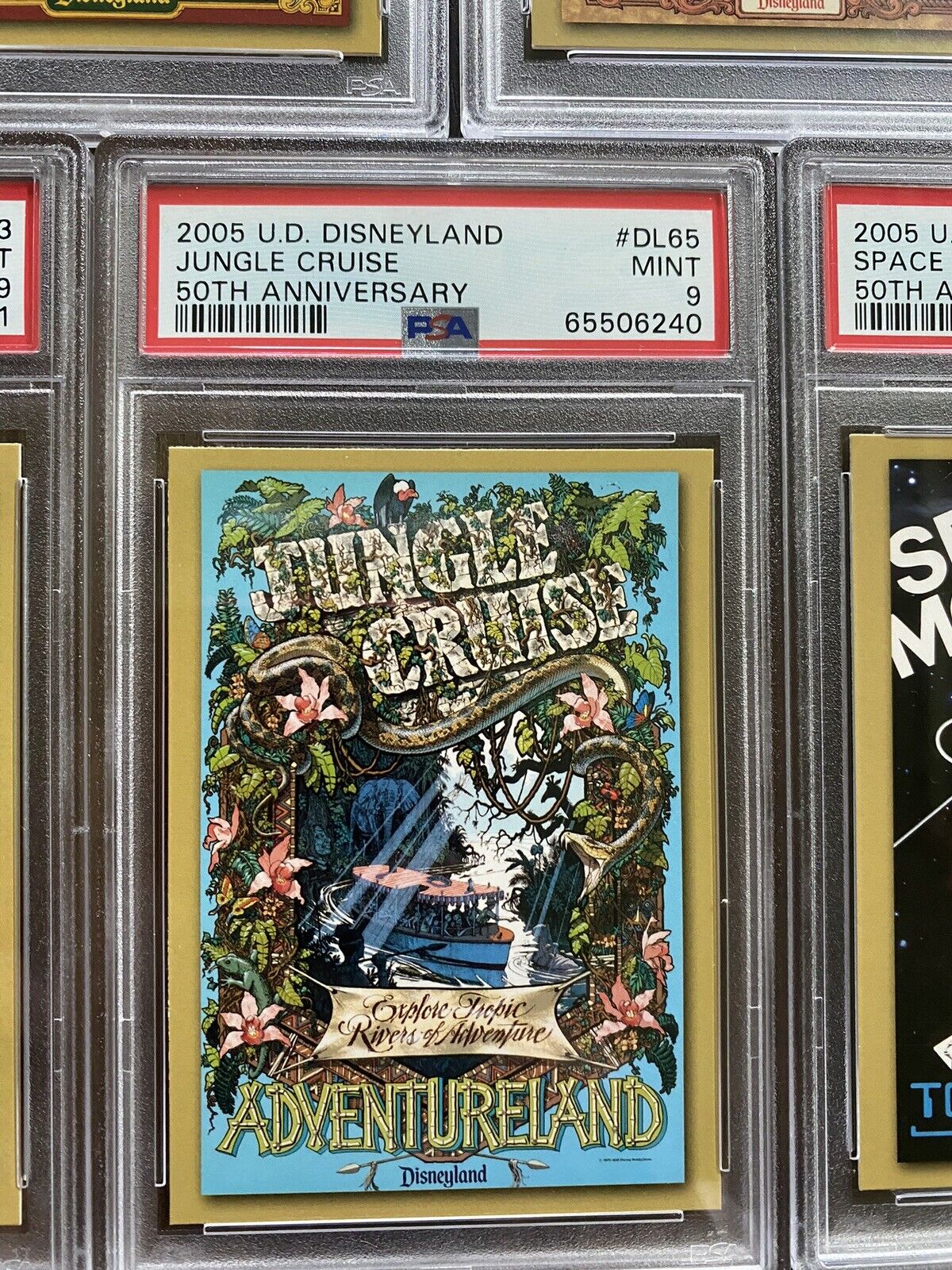 Haunted Mansion, Space Mountain Jungle Disneyland Upper deck 2005 PSA LOT 5