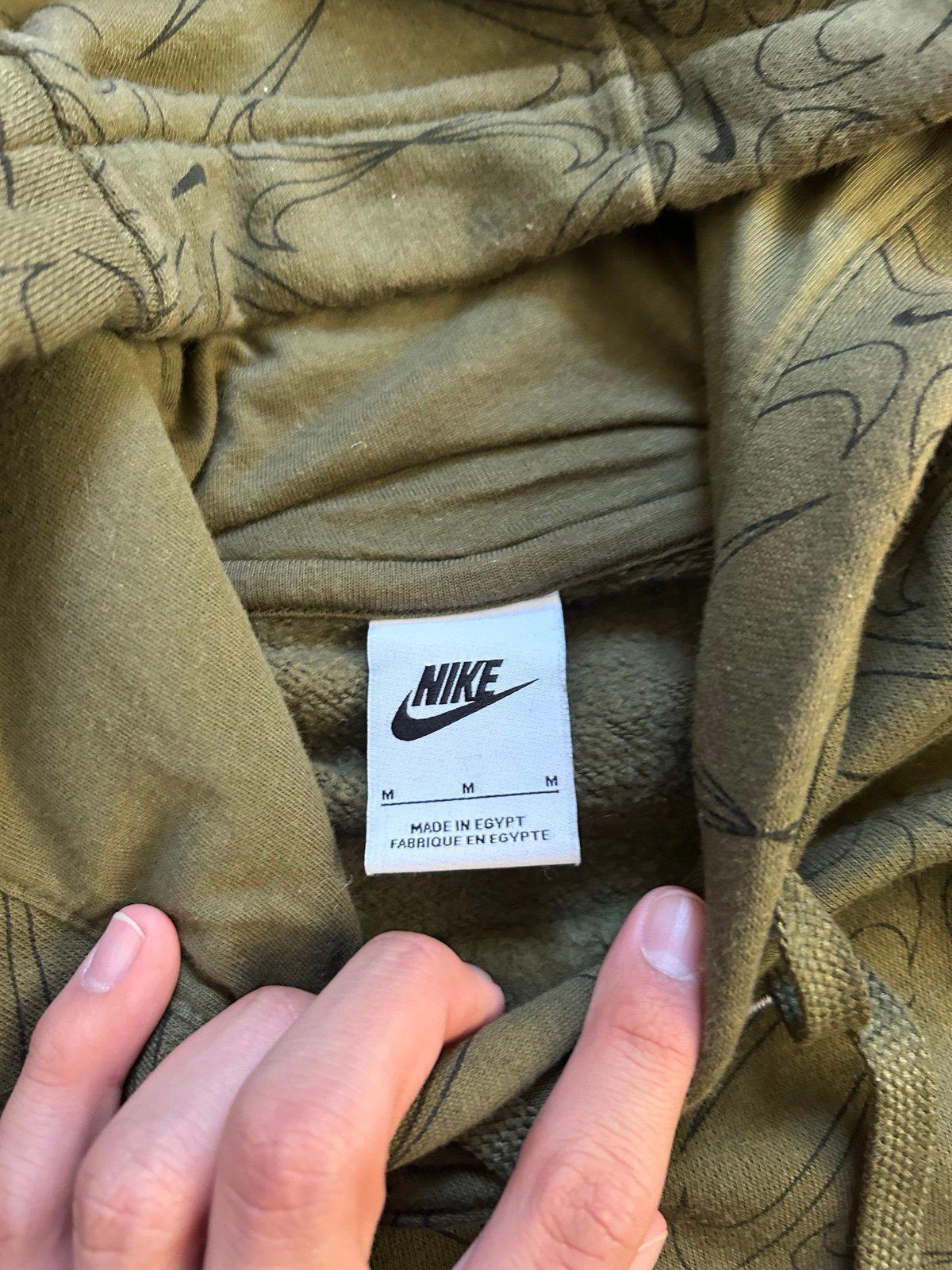 Nike Olive Green Center Swoosh Hoodie