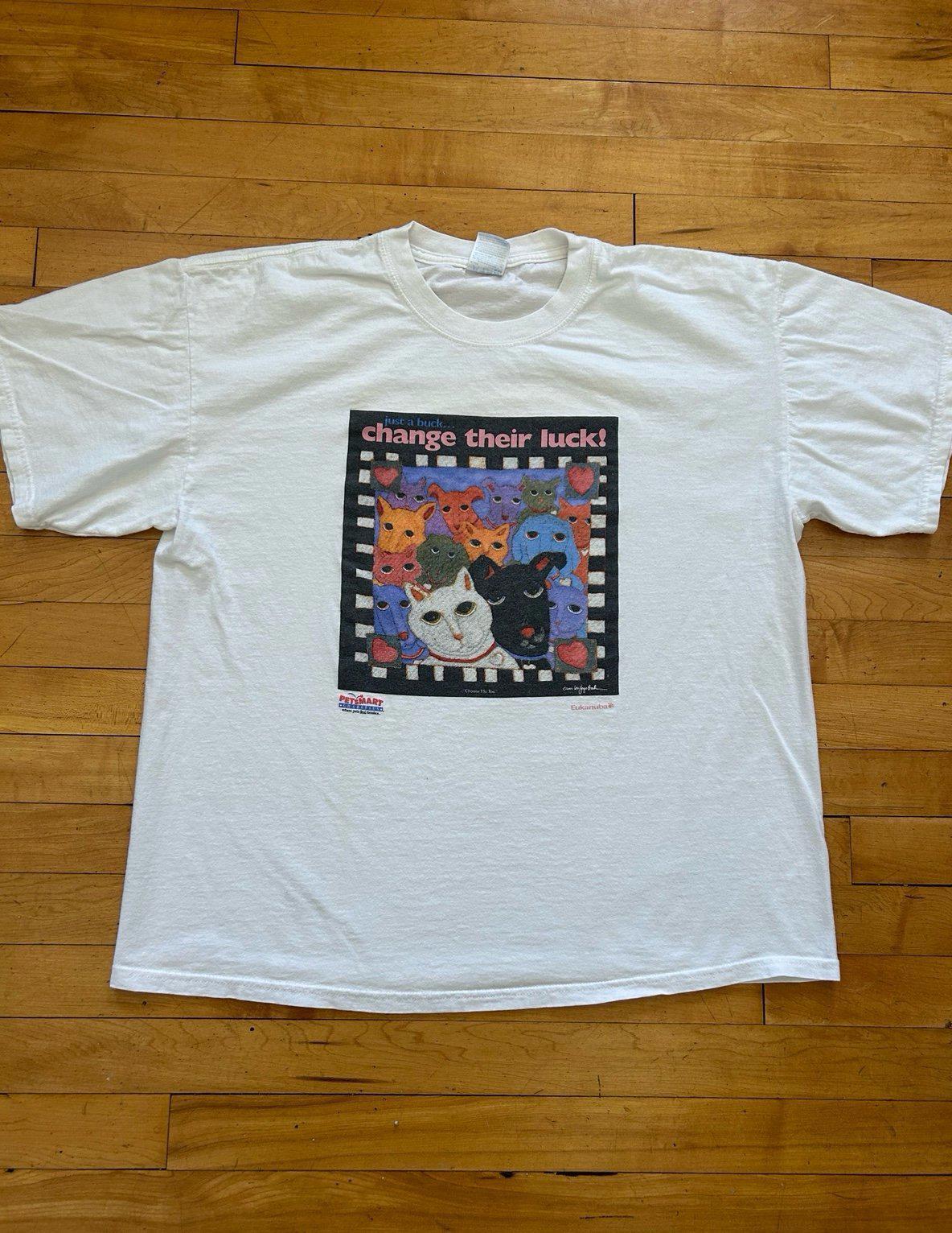 Vintage "Change their luck" PetSmart Cat T-Shirt