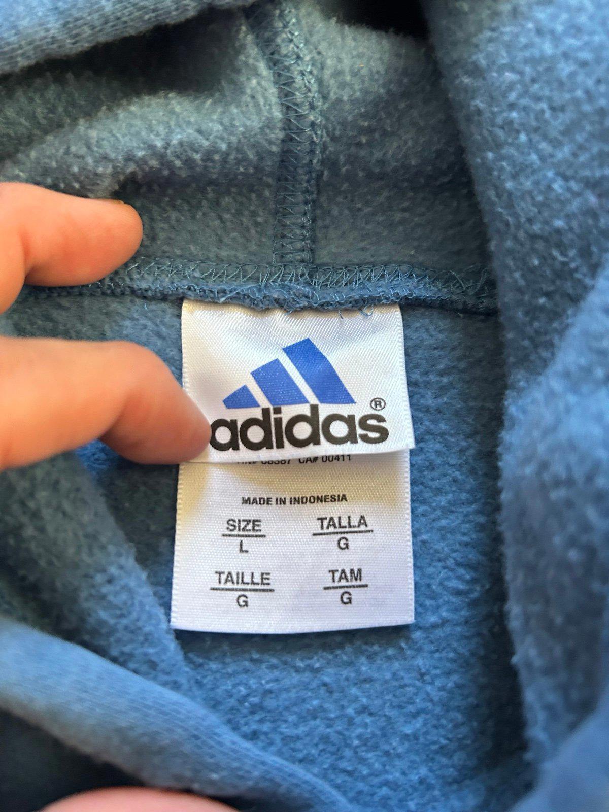 Vintage Y2K Blue Adidas Hoodie