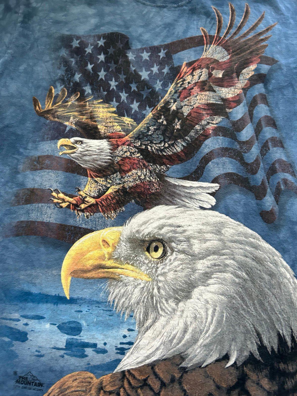 Vintage Tie Dye The Mountains USA Thunder Bald Eagle T-Shirt