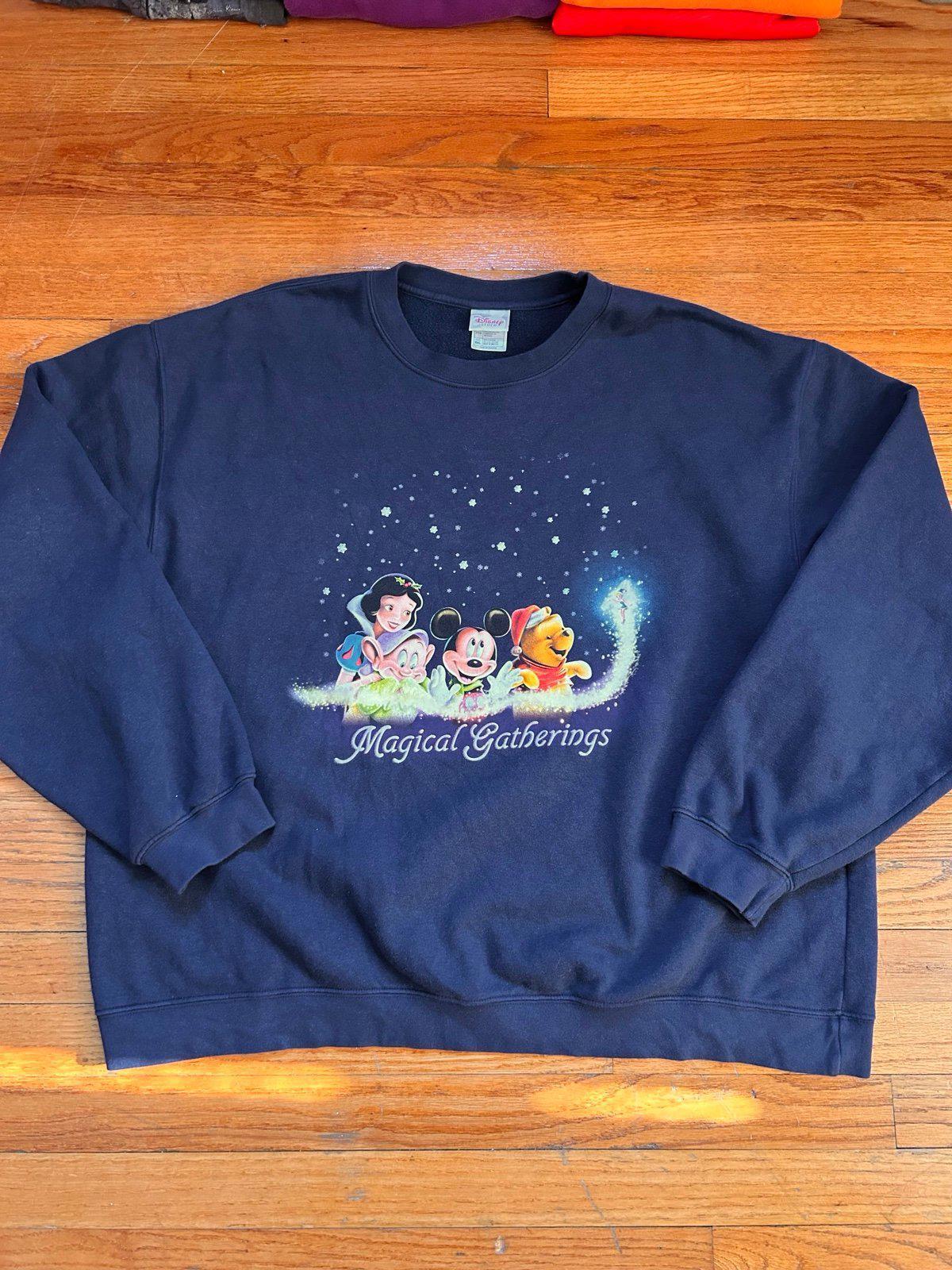 Vintage Mickey Mouse Snow White Pooh Tinker Bell Christmas Disney Crewneck