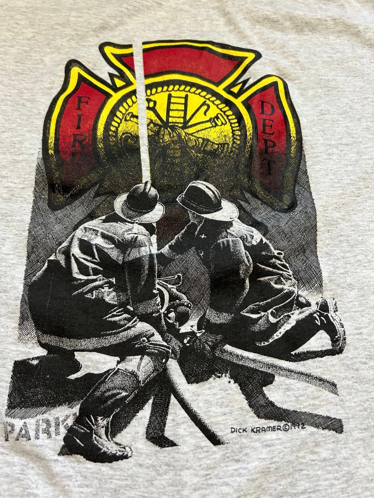 Vintage 90s Fire Fighter Single Stitch T-Shirt
