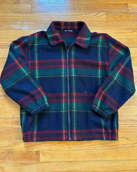 Vintage Plaid Fleece Sweater