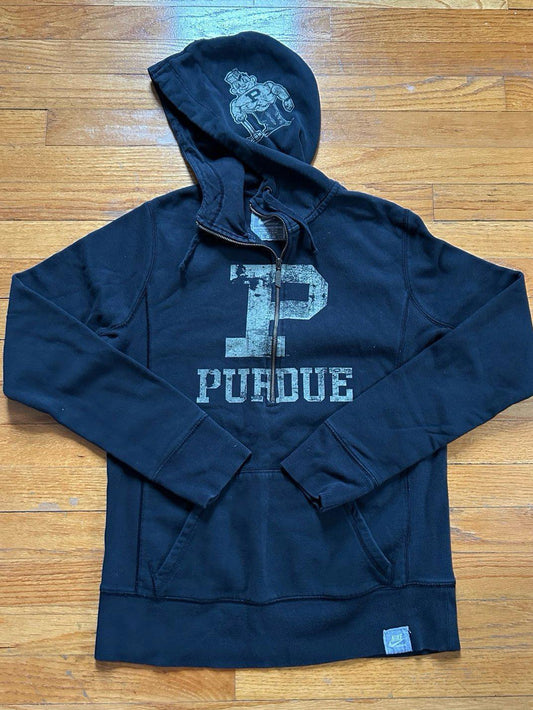 Vintage Nike University of Purdue Boilermakers Black Zip Up Hoodie